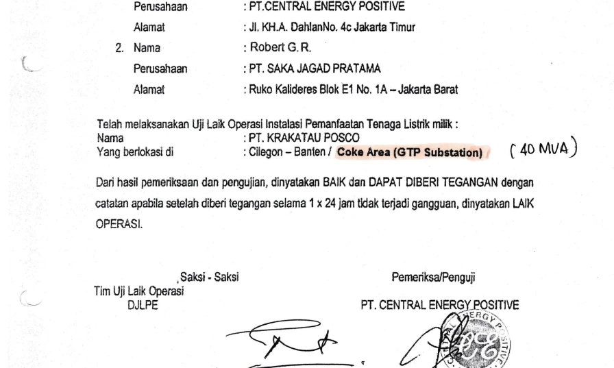 Projects Electrical Certificate Work / Cilegon - Banten, Indonesia 1 ~blog/2024/6/11/slo_page_2